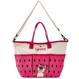 Disney Коллекционная сумка через плечо из коллекции игрушек Лотсо, Strawberry bear canvas tote bag dw-xb025 | strawberry bear canvas tote bag