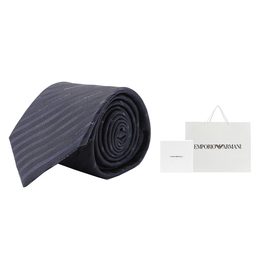 Emporio Armani Шелковый галстук мужской морской синий, Box+Shopping Bag 340075-2r605-47635 | box+shopping bag