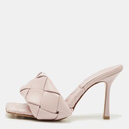 Bottega Veneta: Светлые сандалии  Intrecciato