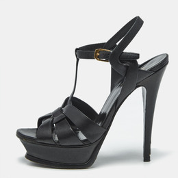 Saint Laurent Paris: Чёрные сандалии  Tribute