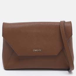 DKNY Tan Leather Bryant Park Envelope Crossbody Bag 1189976