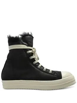 Rick Owens shearling-lined lace-up sneakers 31187417