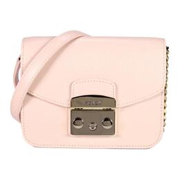 Furla Метрополис коллекция кожаная маленькая квадратная сумка через плечо мини женская бежево-розовая wb00217-are000-bon00