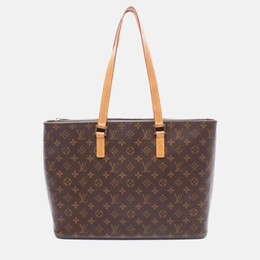 Louis Vuitton Luco Shoulder Tote Bag M51155 Monogram Canvas Leather Used Women 1200285