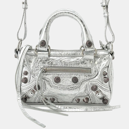 Balenciaga Le Cagoule Silver Leather Nano 2-Way Shoulder Bag 1205963