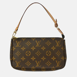 Louis Vuitton: Коричневая сумка  Pochette Accessoires