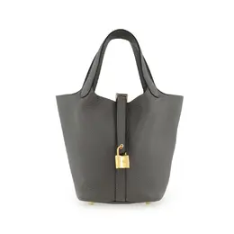 Hermes Пикотин Лок Клеменс Бычья кожа Корзина Сумка h056289cc0l
