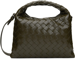 Сумка-мини Hop цвета хаки Bottega Veneta 15986371 | kaki/brass