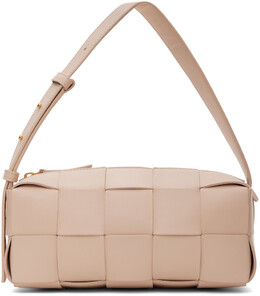 Розовая маленькая сумка-кассета Brick Bottega Veneta 14729901 | lotus/gold