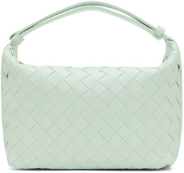 Зеленая мини-сумка Wallace Bottega Veneta 13750881 | glacier/gold