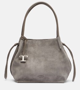 Сумка-ведро из замши среднего размера Tod's, Cenere Scuro p01064222 | cenere scuro