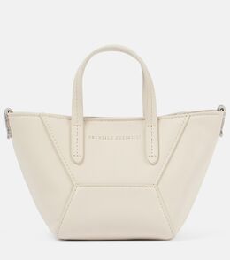 BC Duo Mini кожаная сумка-тоут Brunello Cucinelli, Avorio p01038075 | avorio