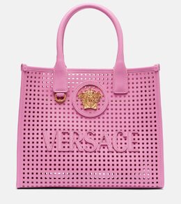 Маленькая кожаная сумка-тоут La Medusa Versace, Guava-Versace Gold p01064048 | guava-versace gold