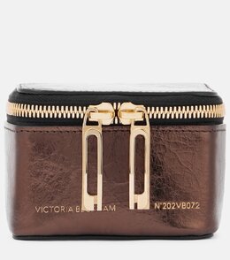 Микро-сумка из металлизированной кожи Victoria Beckham, Metallic Leather Tobacco p00999593 | metallic leather tobacco