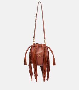 Сумка-ведро Nellcote Small из кожи Valentino Garavani, Deep Caramel p01005298 | deep caramel