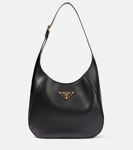 Городская кожаная сумка через плечо среднего размера Prada, черный p00819438 | nero