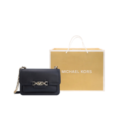Michael Kors Кожаный конверт с клапаном Большая женская сумка через плечо Черный 30s2g7hl3l-001