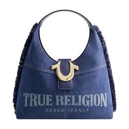 Сумка-хобо True Religion из денима с потертостями, Denim 7530394419260 | denim