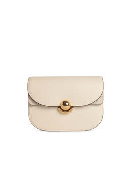 "Sfera" Маленькая кожаная сумка-кроссбоди кремового цвета Furla 8584049655868 | neutrals