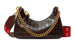 Сумка MERCER из тисненой кожи, через плечо, кросс-боди среднего размера для женщин, темное красное дерево Tory Burch 139085-903