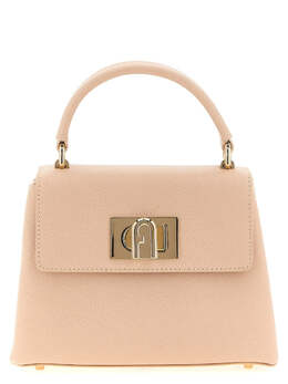 Кожаная сумка-мешок Printed Leather с меховыми вставками Furla, розовый 8583715323964 | pink