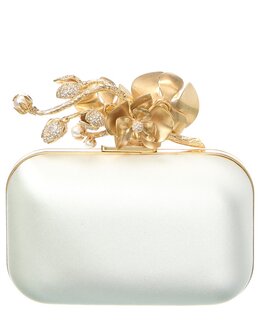 Джимми Чу Клауд Сатин Клатч Jimmy Choo, белый 8030272421948 | white