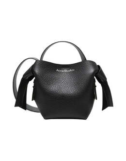 Мини-сумка через плечо из зернистой кожи Acne Studios, черный 8584074068028 | black