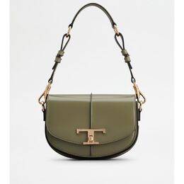 Миниатюрная кожаная сумка через плечо T Timeless Tod's, зеленый 8012950700092 | green