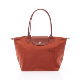 Longchamp Le Pliage Холщовая кожаная сумка-тоут, коричневый 8608263667772 | brown