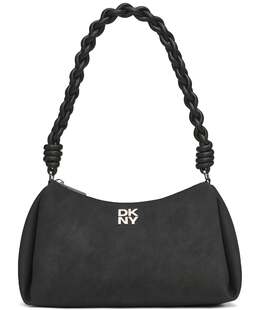 Реми Плечевая сумка с верхней молнией DKNY, черный/серебряный 8626801803324 | black/silver