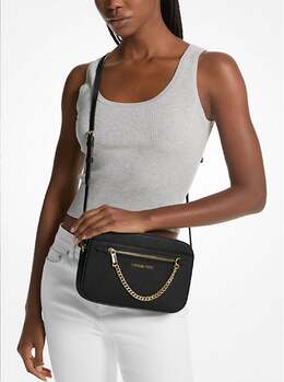 Jet Set Большая перекрестная сумка из кожи Saffiano в черном цвете Michael Kors 7944254029884 | black