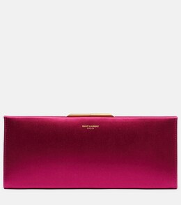 Полуночный маленький атласный клатч Saint Laurent, Dark Fuchsia p01070054 | dark fuchsia