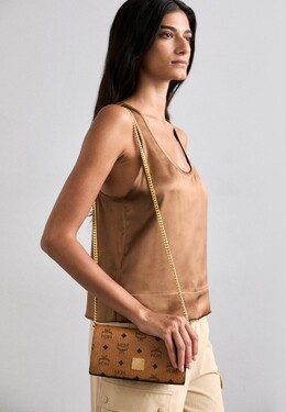 Сумка через плечо AREN CROSSBODY MCM, коньяк mc151h0b7-o11 | cognac