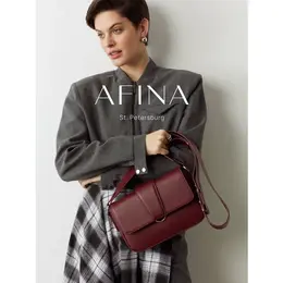 Сумка кросс-боди Afina 695, фактура зернистая, вишневый 103481850094
