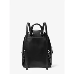 Рюкзак Michael Kors Женский черный кожанный классический рюкзачок с серебряной фурнитурой Michael Kors Jaycee XS Pebbled Leather Backpack 35T2S8TB1LB, фактура зернистая, перфорированная, рельефная, матовая, черный 1175610056