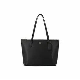 Сумка тоут Coach, фактура гладкая, черный 103809211900