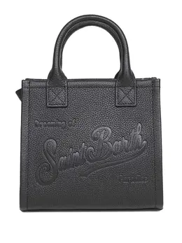 Мини-сумка-тоут из зернистой кожи с логотипом Mc2 Saint Barth, черный 32308454 | черный