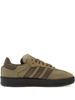 adidas: Зелёные кроссовки  Samba