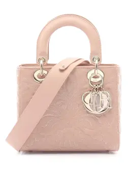 Christian Dior 2021-2025 Small Lambskin Embroidered My ABCDior Lady Dior satchel 32552741