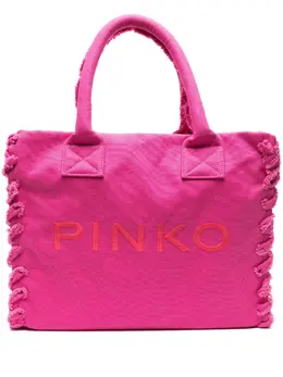Pinko logo-embroidered beach bag 22158053