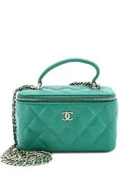 Chanel Classic Top Handle Vanity Case with Chain Quilted Lambskin Small crossbody bag 32553474