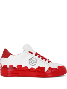 Philipp Plein paint-splatter low-top sneakers 30094535