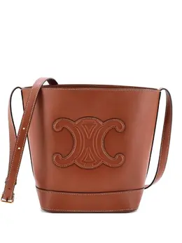 Celine Cuir Triomphe Leather Small bucket bag 32548132