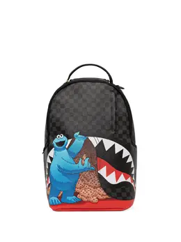 Sprayground Cookie Monster checked-pattern backpack 32336661