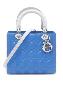 Christian Dior 2010-2025 Medium Bicolor Lambskin Cannage Lady Dior satchel 32567127