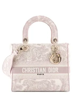 Christian Dior Toile de Jouy Lady D-Lite Bag Embroidered Canvas tote bag 32553437