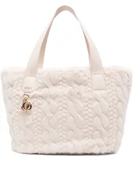 Liu Jo cable-knit faux-fur tote bag 31135535
