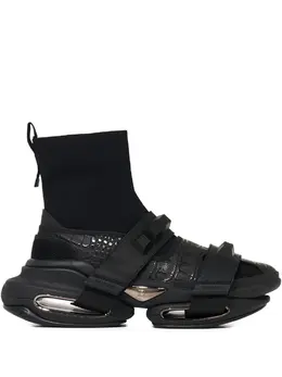 Balmain B-Bold snake-pattern sneakers 32529280
