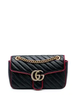 Gucci 2016-2025 Medium GG Marmont Matelasse Diagonal Leather Torchon shoulder bag 32523759