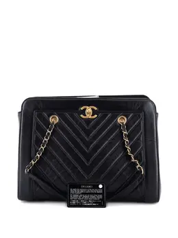 Chanel CC Chain Shopping Chevron Calfskin Medium tote bag 32523951